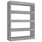 NNEVL Book Cabinet/Room Divider Grey Sonoma 100x30x135 cm