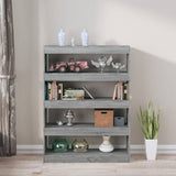 NNEVL Book Cabinet/Room Divider Grey Sonoma 100x30x135 cm
