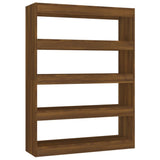 NNEVL Book Cabinet/Room Divider Brown Oak 100x30x135 cm
