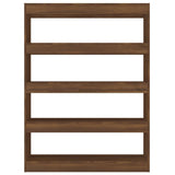 NNEVL Book Cabinet/Room Divider Brown Oak 100x30x135 cm