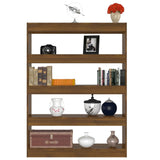 NNEVL Book Cabinet/Room Divider Brown Oak 100x30x135 cm