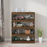 NNEVL Book Cabinet/Room Divider Brown Oak 100x30x135 cm