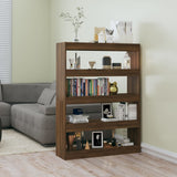 NNEVL Book Cabinet/Room Divider Brown Oak 100x30x135 cm