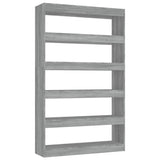 NNEVL Book Cabinet/Room Divider Grey Sonoma 100x30x166 cm