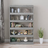 NNEVL Book Cabinet/Room Divider Grey Sonoma 100x30x166 cm