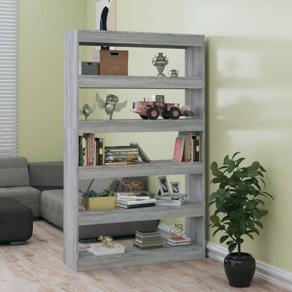 NNEVL Book Cabinet/Room Divider Grey Sonoma 100x30x166 cm