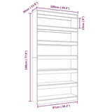 NNEVL Book Cabinet/Room Divider Smoked Oak 100x30x198 cm Engineered wood