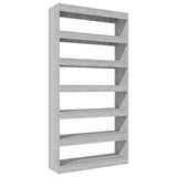 NNEVL Book Cabinet/Room Divider Grey Sonoma 100x30x198 cm Engineered wood