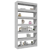 NNEVL Book Cabinet/Room Divider Grey Sonoma 100x30x198 cm Engineered wood