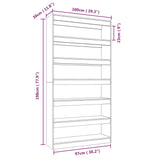 NNEVL Book Cabinet/Room Divider Grey Sonoma 100x30x198 cm Engineered wood
