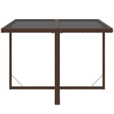 NNEVL 9 Piece Garden Dining Set with Cushions Poly Rattan Brown