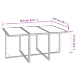 NNEVL 7 Piece Garden Dining Set with Cushions Poly Rattan Beige