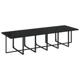 NNEVL 17 Piece Garden Dining Set with Cushions Poly Rattan Black