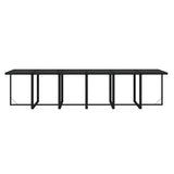 NNEVL 17 Piece Garden Dining Set with Cushions Poly Rattan Black