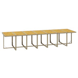 NNEVL 15 Piece Garden Dining Set with Cushions Beige Poly Rattan