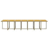 NNEVL 15 Piece Garden Dining Set with Cushions Beige Poly Rattan