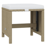 NNEVL 19 Piece Garden Dining Set with Cushions Beige Poly Rattan