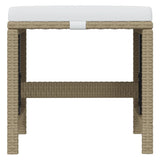 NNEVL 19 Piece Garden Dining Set with Cushions Beige Poly Rattan