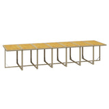 NNEVL 19 Piece Garden Dining Set with Cushions Beige Poly Rattan