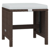 NNEVL 21 Piece Garden Dining Set with Cushions Brown Poly Rattan