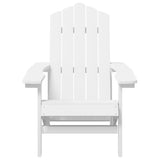 NNEVL Garden Adirondack Chair with Table HDPE White