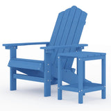 NNEVL Garden Adirondack Chair with Table HDPE Aqua Blue
