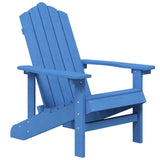 NNEVL Garden Adirondack Chair with Table HDPE Aqua Blue
