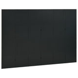 NNEVL 6-Panel Room Dividers 2 pcs Black 240x180 cm Steel