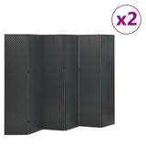 NNEVL 6-Panel Room Dividers 2 pcs Anthracite 240x180 cm Steel