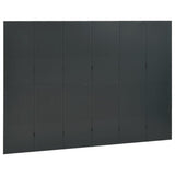 NNEVL 6-Panel Room Dividers 2 pcs Anthracite 240x180 cm Steel