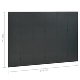 NNEVL 6-Panel Room Dividers 2 pcs Anthracite 240x180 cm Steel