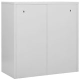 NNEVL Locker Cabinets 2 pcs Light Grey and Blue 90x45x92.5 cm Steel
