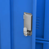 NNEVL Locker Cabinets 2 pcs Light Grey and Blue 90x45x92.5 cm Steel