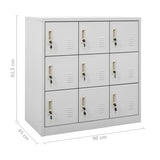 NNEVL Locker Cabinets 2 pcs Light Grey 90x45x92.5 cm Steel