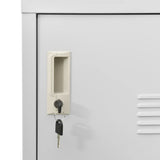 NNEVL Locker Cabinets 5 pcs Light Grey 90x45x92.5 cm Steel