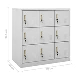 NNEVL Locker Cabinets 5 pcs Light Grey 90x45x92.5 cm Steel
