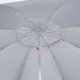 NNEVL Beach Umbrella with Side Walls Sand 215 cm