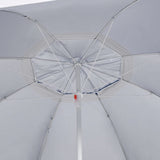 NNEVL Beach Umbrella with Side Walls Blue 215 cm