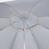 NNEVL Beach Umbrella with Side Walls Green 215 cm