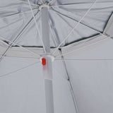 NNEVL Beach Umbrella with Side Walls Green 215 cm