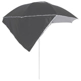 NNEVL Beach Umbrella with Side Walls Anthracite 215 cm
