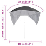 NNEVL Beach Umbrella with Side Walls Anthracite 215 cm