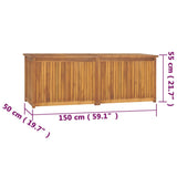NNEVL Garden Box 150x50x55 cm Solid Wood Teak