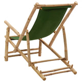 NNEVL Deck Chair Bamboo and Canvas Green