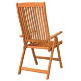 NNEVL Folding Garden Chairs 2 pcs Solid Wood Eucalyptus