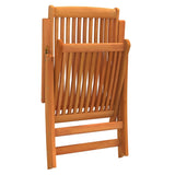 NNEVL Folding Garden Chairs 2 pcs Solid Wood Eucalyptus