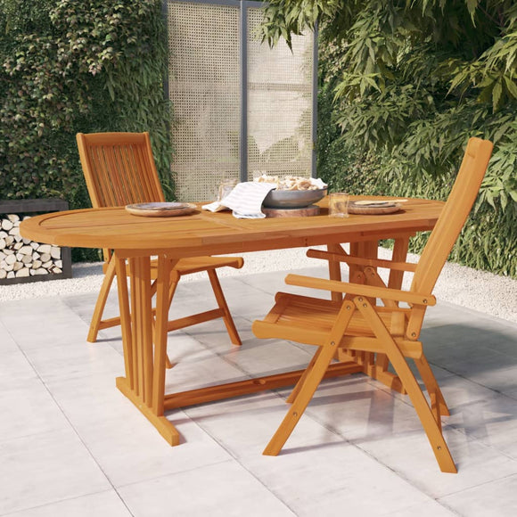 NNEVL Garden Table 200x100x75 cm Solid Wood Eucalyptus