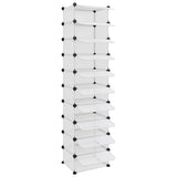NNEVL Shoe Rack Transparent 44x32x174 cm PP