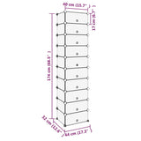 NNEVL Shoe Rack Transparent 44x32x174 cm PP