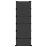 NNEVL Shoe Rack Black 94.5x36.5x106 cm PP